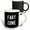 Multicolor, variant on 3drose, Fart Zone. Bold White Lettering on a Black Background., 11oz Two-tone Black Mug