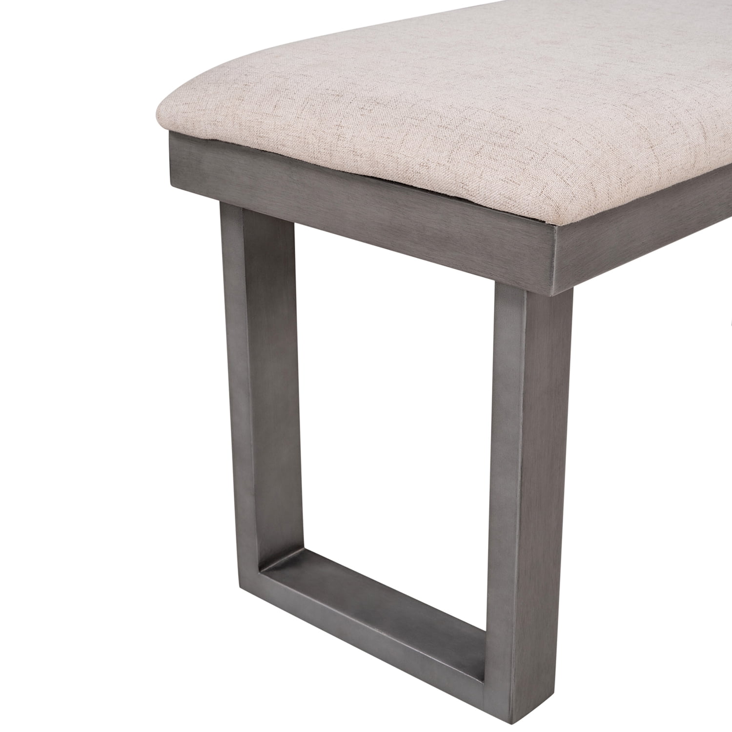 Kadyn 6-Pieces Dining Room Table Set, Rectangular Table & 4 Chairs with Bench, Dining Table Sets for Dining Room, Gray