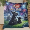 thumbnail image 3 of Happy New Year Scottish Terrier Family Cheer Winter Midnight Firework Quilt Blanket Scottie Dog Lover Gifts Cozy Comforter Throw Blanket - 02025, 3 of 5