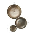 thumbnail image 4 of DecMode Bronze Metal Large Metallic Disk Plate Wall Decor (3 Count), 4 of 13