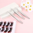 thumbnail image 2 of Pieces High Precision Stainless Steel Straight Tip Tweezers Curved Tip Tweezers Professional False Eyelash Tweezers Set Eyelash Tweezers for Eyelash Extension Supplements, 2 of 5
