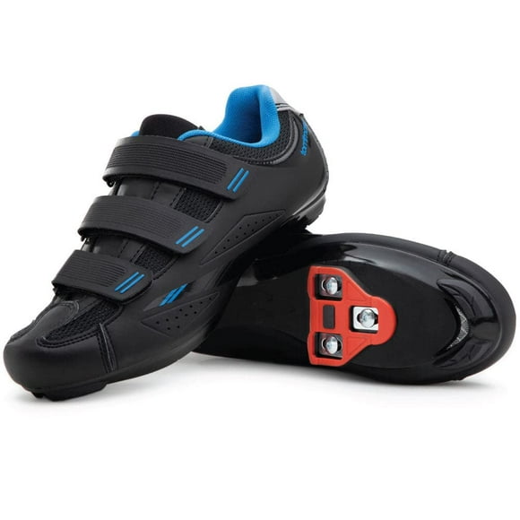 Tommaso Pista 100 Indoor cycling Shoes for Women: Peloton Bike compatbile with Pre-Installed Look Delta cleats - Perfect for Spin Bike Road Bike Use - Peleton Shoes Indoor Bike Shoe - Blue Delta 43