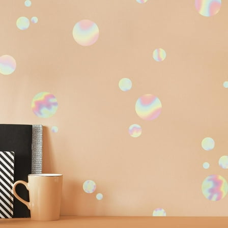 Holographic Circle Peel and Stick Wall Decals