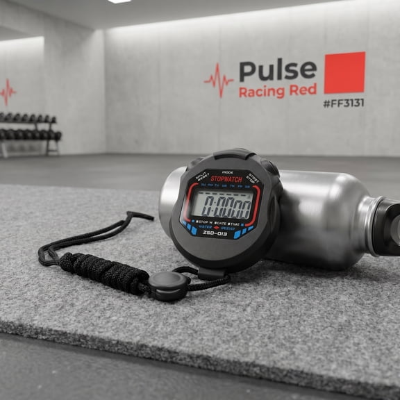 ELAYARD Black Digital Sports Stopwatch with 12/24 Hour Time, Alarm, Timer Functions for Training and Fitness