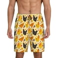 thumbnail image 3 of Lsque Funny Chicken Mens Sleep Pajama Shorts,Short Pajama Pants, Cotton Ultra-Soft Knit-Medium, 3 of 9