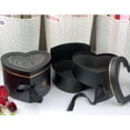 thumbnail image 5 of Unikpackaging 2-Tier Heart Shaped Flower/Gift Box – Size 9″x 8″x 6.5″, Black, 5 of 6