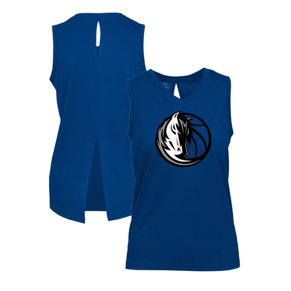 Women's Levelwear Blue Dallas Mavericks Paisley Core V-Neck Tank Top