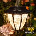 thumbnail image 3 of Luces de pared LED solares con ondas de agua para exteriores, control de luz, impermeables, para jardín, casa de campo, decoración de patio, farola de césped, 1 unidad, color negro, 3 of 5