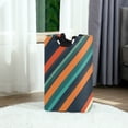 thumbnail image 6 of Yayeee Freestanding Laundry Hamper with Handle Collapsible Large Storage Basket for Clothes, Retro Stripes, 6 of 7