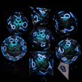 thumbnail image 1 of ORIFANTOU DND Red Rings & Liquid Flow Eye Sharp Edge Resin Dice Set D&D Dungeon and Dragon Handmade D20 D and D Polyhedral Dice YY-17, 1 of 6
