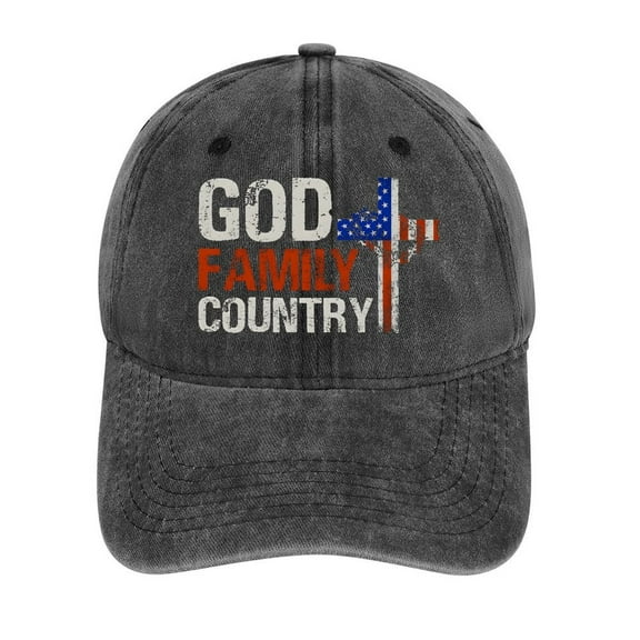 God Family Country Hat Adjustable Funny Fashion Unisex Baseball Cap For Men Women