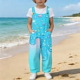 thumbnail image 2 of XINXIAOO Kids Girl's Rompers Sleeveless Jumpsuits Loose Long Jumpsuit with Pockets Clothes for 5-6 Years Girls, 2 of 7
