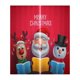 thumbnail image 1 of Cortinas navideñas de tela impermeable con ganchos Festival Holiday Decor Monigote de nieve Zulema Cortinas de ventana 3D de Christma, 1 of 7
