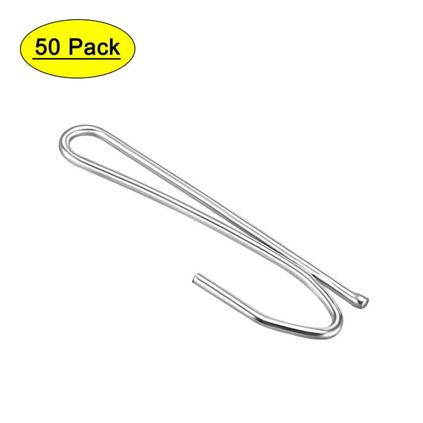 Ganchos para Cortinas Uxcell de 2.48" Metal Electrochapado Tono Plateado Paquete de 50