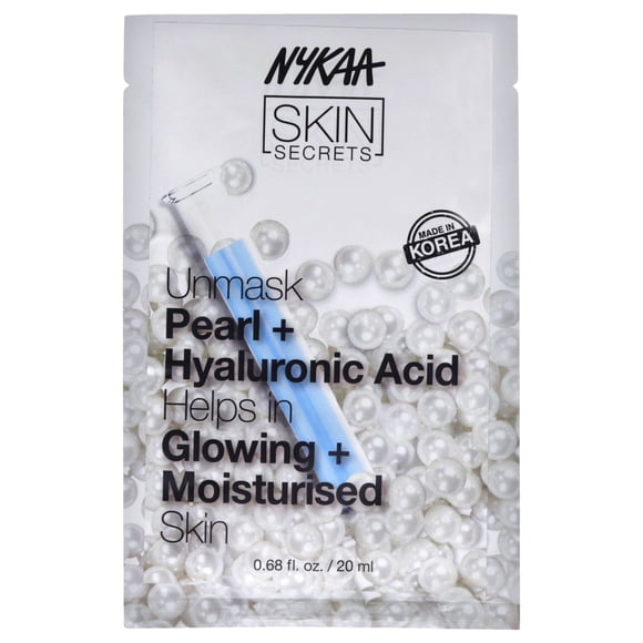 Mascarilla en hoja Nykaa Naturals Skin Secrets Perla y ácido hialurónico 1 pieza para mujeres
