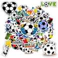 thumbnail image 5 of 35pcs Colorful Football Stickers Soccer Cool Ball Stickers Kids Stickers for Luggage Phone, 5 of 9