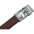 thumbnail image 5 of Marshal Men's Genuine Leather Ratchet Dress Belt With Automatic Buckle Tan Buckle6, 32", 5 of 9
