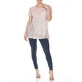 thumbnail image 3 of Simply Couture Short Sleeve Lace Mixed Media Layer Top, Womens, 3 of 3