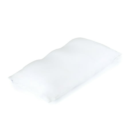 

Premium Microbead Bed Pillow Small Extra Fluffy But Supportive - Ultra Comfortable Sleep with Silk Like Anti Aging Cover 85% spandex/ 15% nylon Breathable Cooling White