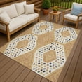 thumbnail image 6 of Addison Rugs Chantille Indoor/Outdoor Transitional Tribal Gold Machine Washable Rectangle Rug, 9' x 12', 6 of 7