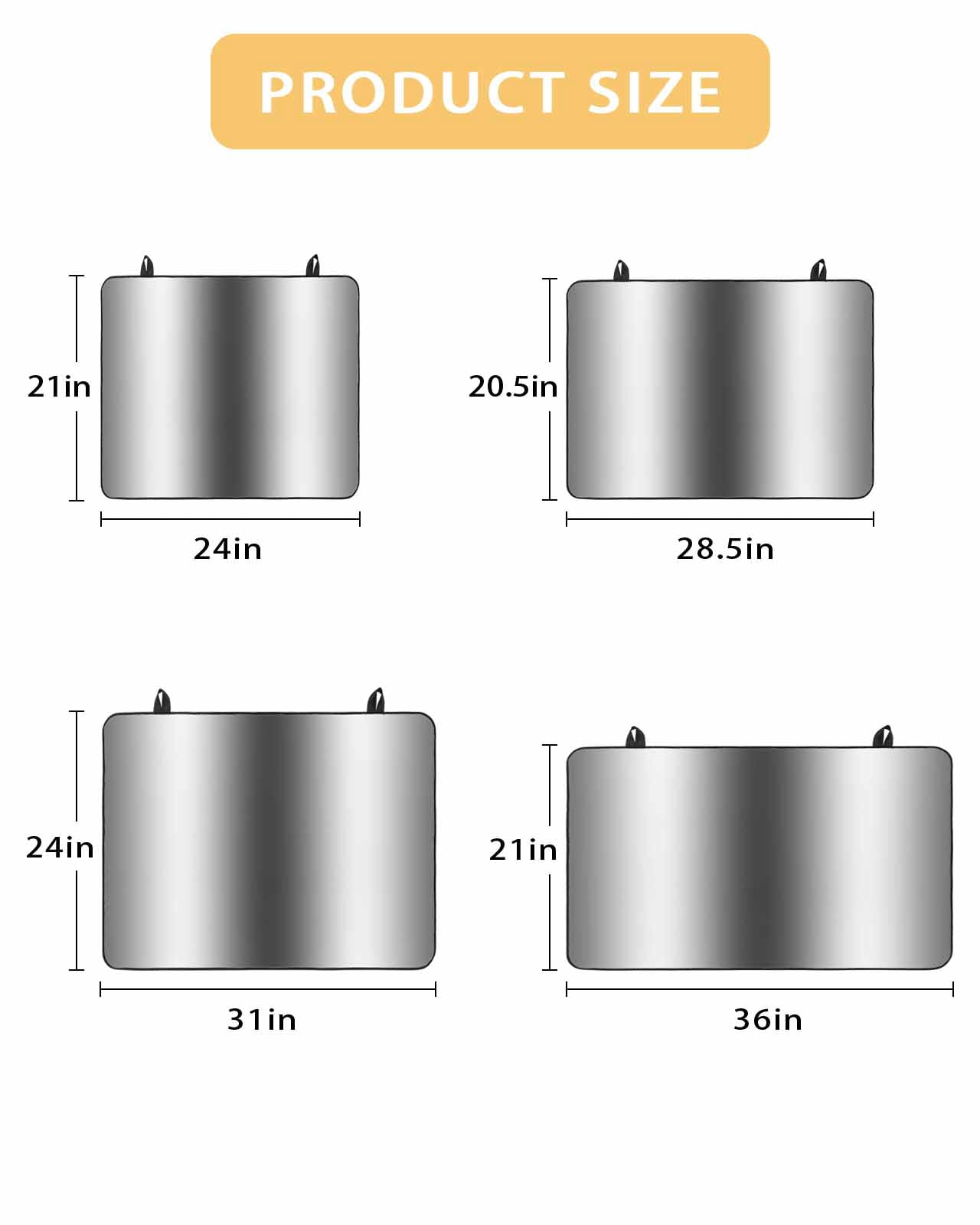 nqOlkjepod Large Induction Cooktop Protector Mat 24"x21", Gray White Stove Top Covers for Electric Stove, Modern Gradient Geometric Decorative Stove Burner Cover Mats, Glass Top Stove Cover