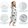 thumbnail image 7 of Cartoon Tractors Wheelbarrows White Pattern Hooded Bath Towel，60"x35" for Ages 3 To 12 Kids, Quick Dry Lightweight Soft Microfiber Hood Beach Towel Cover Up for Kids, 7 of 7