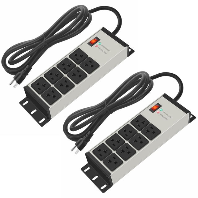 Protector contra sobretensiones Power Strip CCCEI, 20 A, 8 salidas, cable de 6 pies
