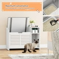 thumbnail image 5 of Huloretions Cat Litter Box Enclosure, Litter Box Furniture Hidden with Cushion, Cat Washroom, Hidden Litter Box Cover, Bench (33.8"Lx19.6"Wx24.2"H), 5 of 8