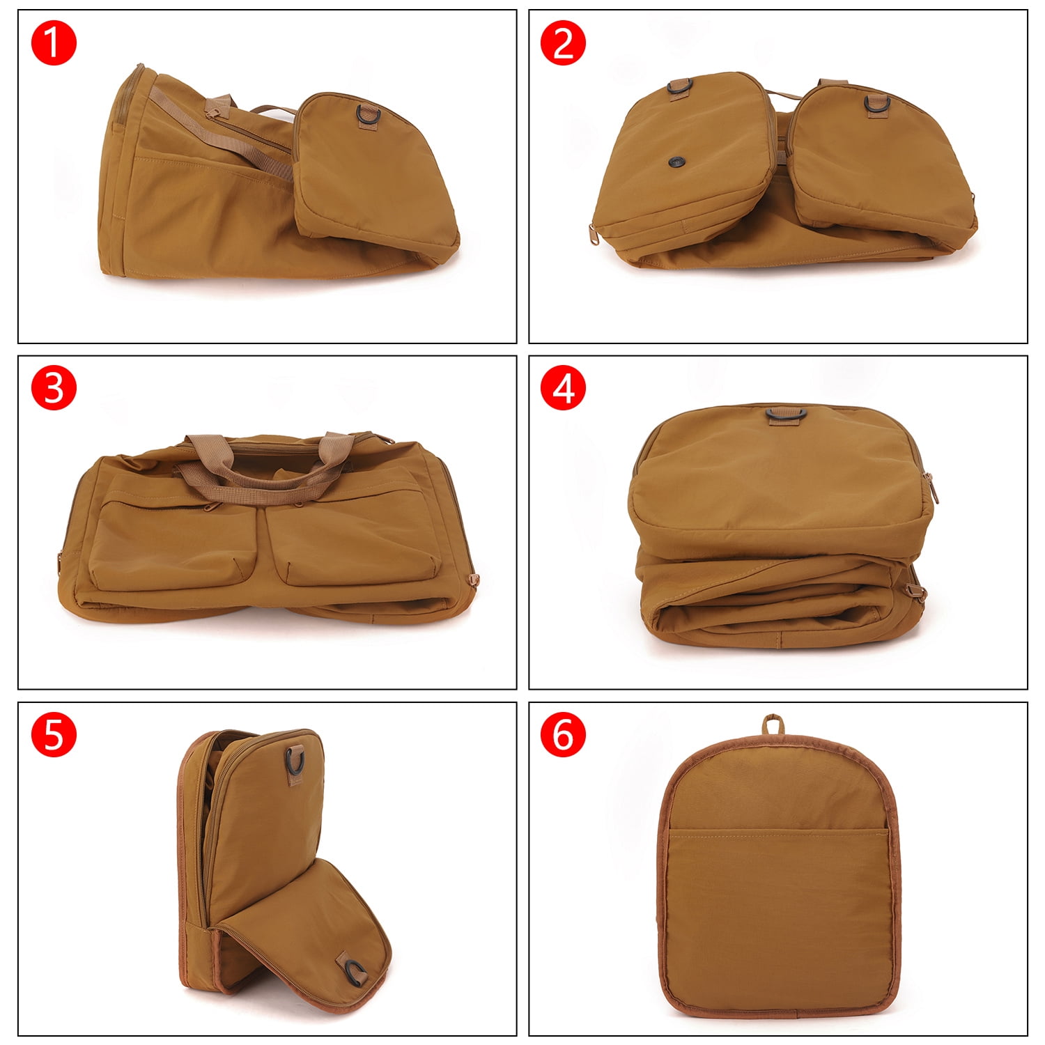 URSOFINE Duffle Bag with Shoes Compartment, Foldable Travel Duffel Bags for Men Women, Packable Travel Bag Waterproof Overnight Weekender Bags with Trolley Sleeve