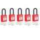 thumbnail image 4 of Loto Candado, 5 Juegos de Candado de Seguridad Loto de Bloqueo, Candado de Bloqueo de Nailon, Diseñado a Prueba de Polvo, Candado de Seguridad para Sitios Industriales, 38 Mm(rojo) EOTVIA No, 4 of 8