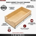 thumbnail image 4 of Rev-A-Shelf 14.71" Pullout Kitchen Cabinet Drawer w/ Soft-close, 4WDB-15SC-1, 4 of 12