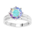 thumbnail image 1 of Sterling Silver with Mercury Opal Topaz Solitaire Ring, 1 of 4