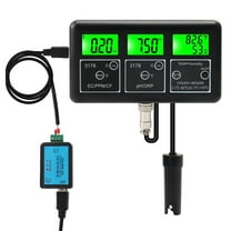7 in 1 PH Meter for Water Digital Water Quality Tester EC/TDS/PH/CF/ORP/Temperature/Humidity Meter with RS485 Communication Module and Removable Electrode for Drinking Water Pool Aquarium
