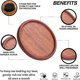 thumbnail image 3 of Wood Coasters for Drinks, Wooden Coasters for Drinks Absorbent, Foam Feet Table Protection-3, 3 of 4