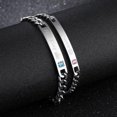 thumbnail image 3 of Pulsera de amor, joyería para parejas, pulsera de acero de titanio "His Queen"/"Her King", 3 of 5