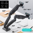 thumbnail image 2 of ONKRON Dual Monitor Arm for 13-32” Screens up to 17.6 lbs Each, Mount For 2 Monitors, 2 of 7