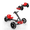 Red, variant on Go Kart Electric Karting with Length Adjustable Seat, Ride on Toy with Music, Horn,Max Load 66lbs Crazy Cart for Kids 3-6 Years Old, 390W Motor, 2 Hours Range
