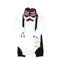 thumbnail image 2 of Hudson Baby Infant Boy Cotton Bodysuit, Pant and Shoe Set, Buffalo Plaid Bow Tie, 0-3 Months, 2 of 2
