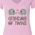 thumbnail image 4 of Inktastic Grandma of Twins for Grandmother Women's V-Neck T-Shirt, 4 of 5