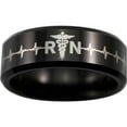 thumbnail image 5 of Registered Nurse Heart Rate Tungsten Carbide Ring, 5 of 6