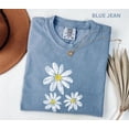 thumbnail image 3 of Daisy Shirt, Boho Floral Graphic Tee, Retro Aesthetic Flower Shirt, Soft Washed Vintage T-Shirt, Spring Shirt for Women, 3 of 6