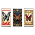thumbnail image 2 of Designart "Retro Illustration of a Blue Butterfly I" Animals Butterfly Framed Wall Art Set Of 3 - Blue Butterfly Frame Gallery Set For Office Decor, 2 of 6