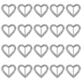 thumbnail image 1 of Shisuyan 20Pcs Chair Sash Buckles Heart Shaped Rhinestone Ribbon Buckle Versatile Scarf Buckle, 1 of 8