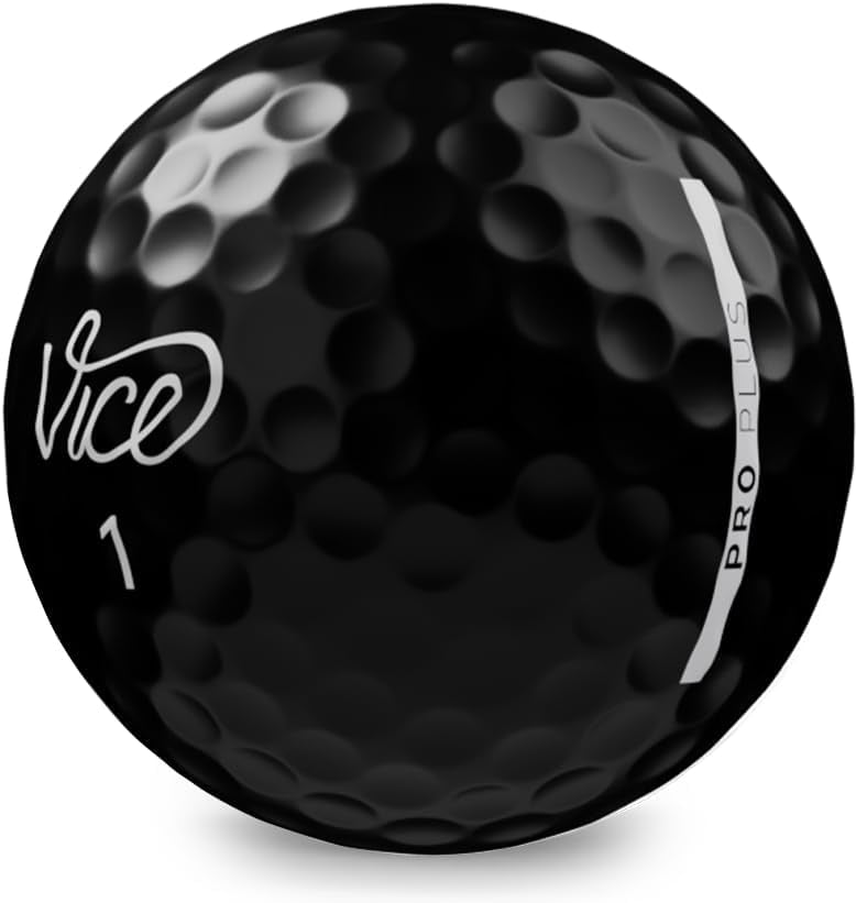 Pre-Owned Vice Pro Plus Black Golf Balls, Mint / AAAAA Condition, 12 Count, by Reload
