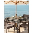 thumbnail image 2 of Spring Flower Outdoor Tablecloth - 60x60 Inch Square Dining Table Cover, Farmhouse Vintage Truck Black Plaid Wood Grain Waterproof Outdoor Table Cloth with Umbrella Hole & Zipper for Picnic/Patio, 2 of 7