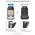 thumbnail image 3 of 21 inch Carry on Expandable Front Opening Luggage, Durable Polycarbonate Hardside Suitcase with Spinner Wheels and TSA Lock, Blue, 3 of 10