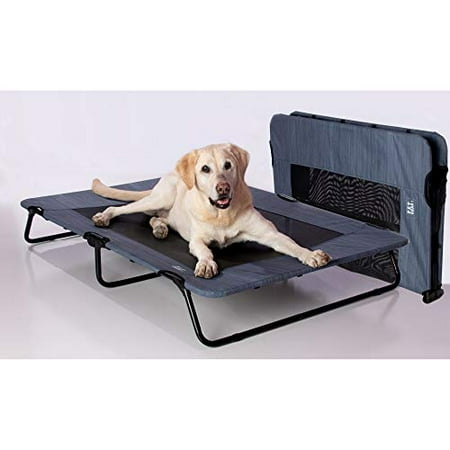 Pet Gear Lifestyle Pet Cot Elevated Bed  No Assembly Required  Premium Tear Resistant Cooling Mesh  Indoor & Outdoor  Lightweight & Portable, 50", Lake Blue (PG6250LBA)