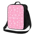 thumbnail image 1 of Fotbe Snowflake pink backgrounds Lonchera Bolsa de Almuerzo para Hombres y Mujeres, Lonchera de Gran Capacidad, Bolsa de Almuerzo Reutilizable, Bolsa Térmica Aislante, 1 of 7