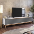 thumbnail image 1 of Mueble TV 85" Kappesberg 218cm con 3 Puertas Blanco/Gris, 1 of 10