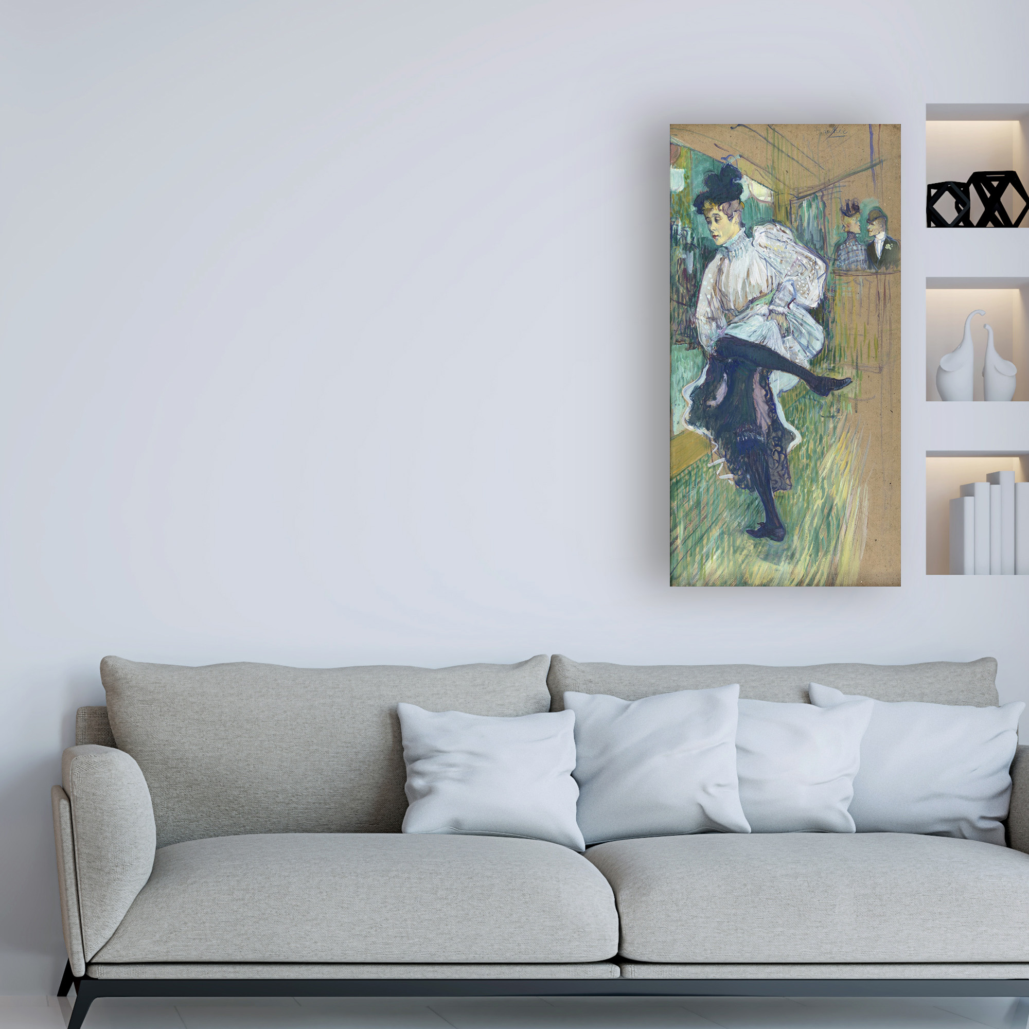 Toulouse-Lautrec 'Jane Avril dancing' Canvas Art